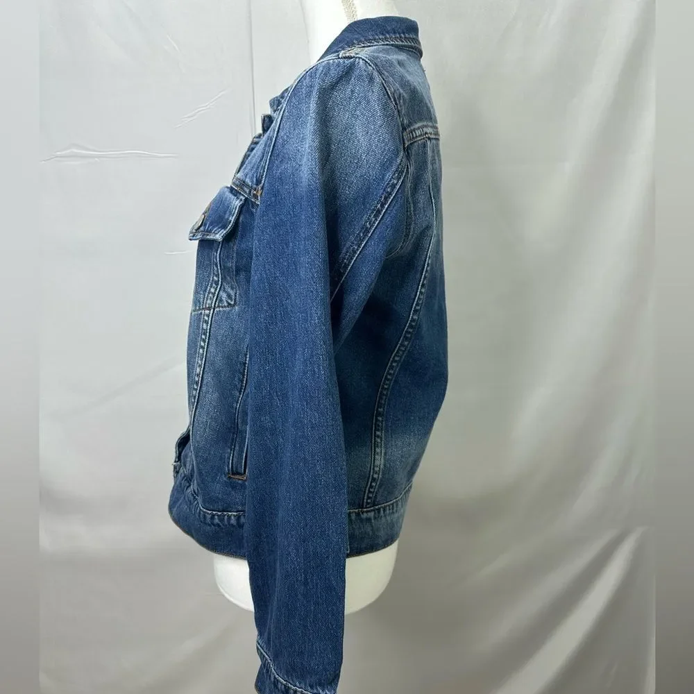 Prosperity Distressed Blue Denim Jacket Size XL - Picture 4 of 10